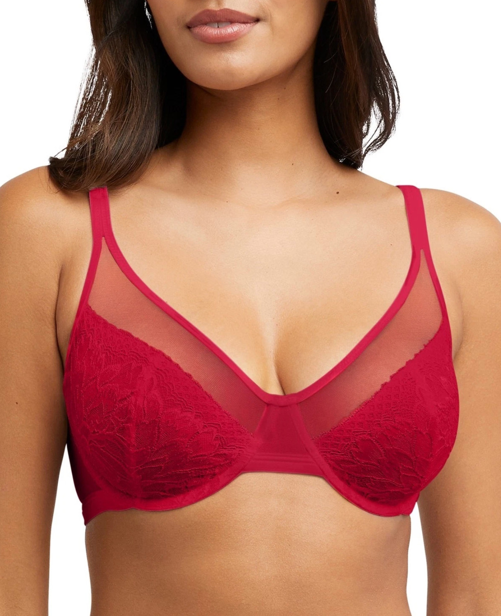 NEW BALI Womens 36D One Smooth U Ultra Light Underwire Bra Scarlet Berry DF3439